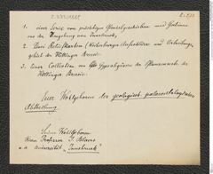 k.k. naturhistorisches Hofmuseum, Intendanzakten 1885-1896 (Hauer), Aktenzahl Z.273/1889, Seite 1